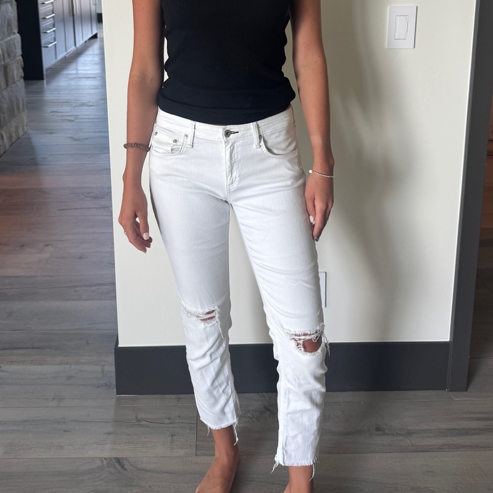 White Rag and Bone Distressed Jeans